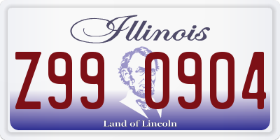 IL license plate Z990904