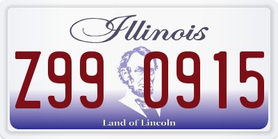 IL license plate Z990915