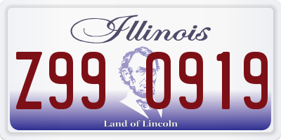 IL license plate Z990919