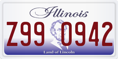 IL license plate Z990942