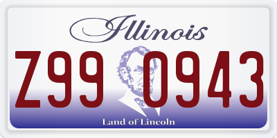 IL license plate Z990943