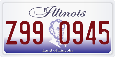 IL license plate Z990945