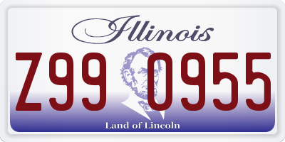 IL license plate Z990955