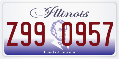 IL license plate Z990957