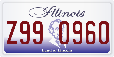 IL license plate Z990960