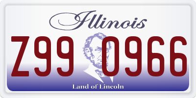 IL license plate Z990966