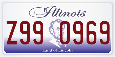 IL license plate Z990969