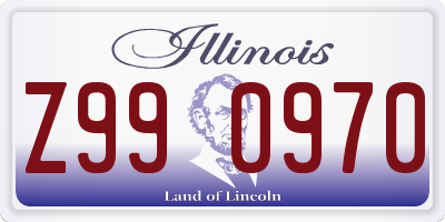 IL license plate Z990970