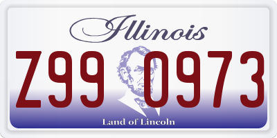 IL license plate Z990973