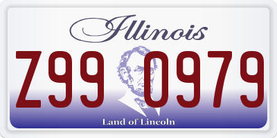 IL license plate Z990979