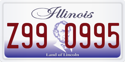 IL license plate Z990995