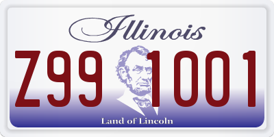 IL license plate Z991001