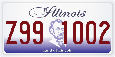 IL license plate Z991002