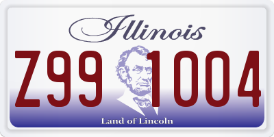 IL license plate Z991004