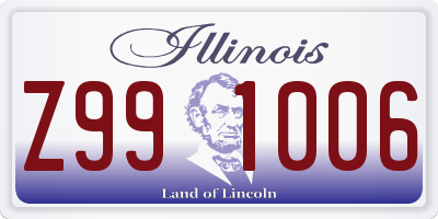 IL license plate Z991006