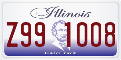 IL license plate Z991008