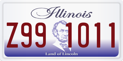 IL license plate Z991011