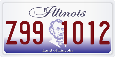 IL license plate Z991012