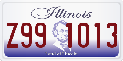 IL license plate Z991013