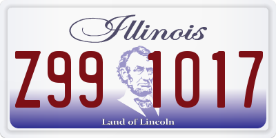 IL license plate Z991017