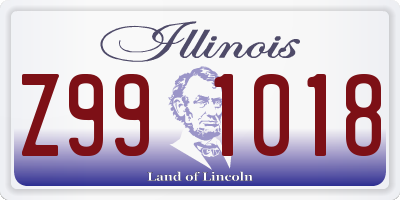 IL license plate Z991018