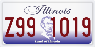 IL license plate Z991019