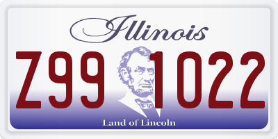 IL license plate Z991022