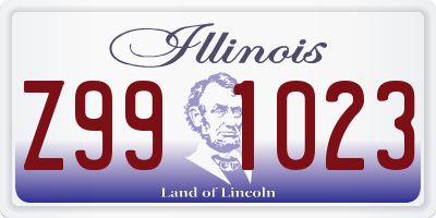 IL license plate Z991023