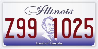 IL license plate Z991025