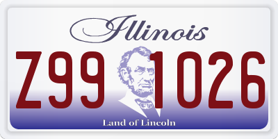 IL license plate Z991026