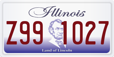 IL license plate Z991027