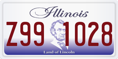 IL license plate Z991028