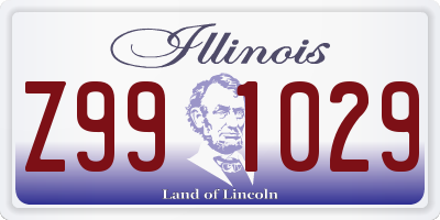 IL license plate Z991029