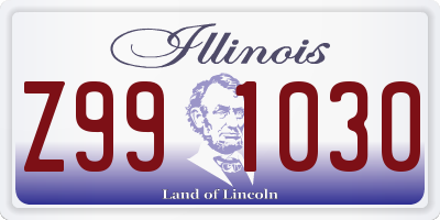 IL license plate Z991030