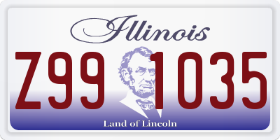 IL license plate Z991035