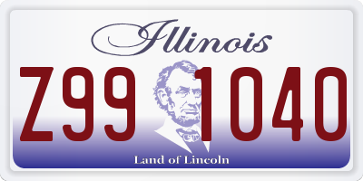 IL license plate Z991040