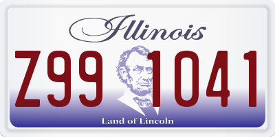 IL license plate Z991041