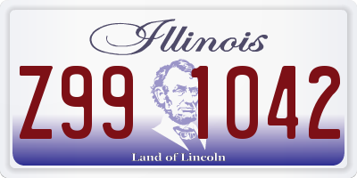 IL license plate Z991042