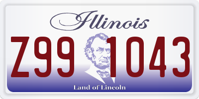 IL license plate Z991043