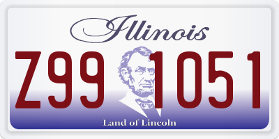 IL license plate Z991051