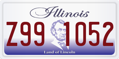 IL license plate Z991052