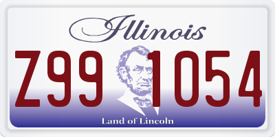 IL license plate Z991054