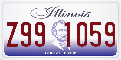 IL license plate Z991059