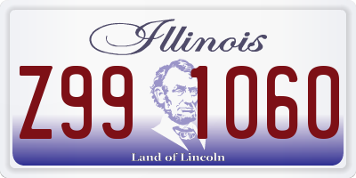 IL license plate Z991060