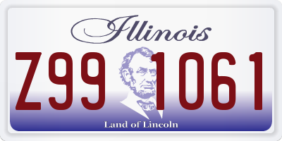 IL license plate Z991061