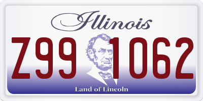 IL license plate Z991062