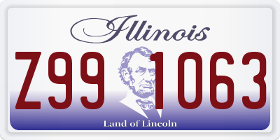 IL license plate Z991063