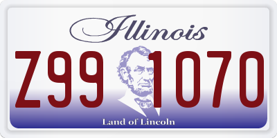 IL license plate Z991070