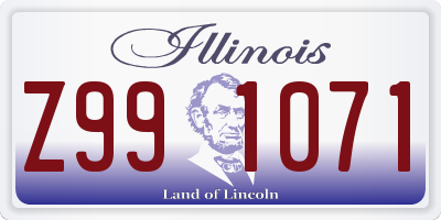 IL license plate Z991071