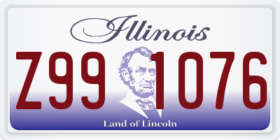 IL license plate Z991076